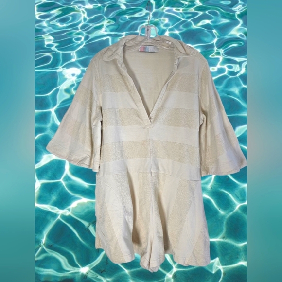 Free People Beach Cream Terry Romper Size Small - Picture 1 of 6